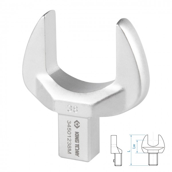 Насадка рожковая серии FIT, 38 мм, 14х18 мм KING TONY 34501238M