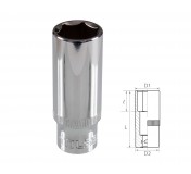 Головка торцевая глубокая шестигранная 3/8, 16 мм TOLSEN TT16366