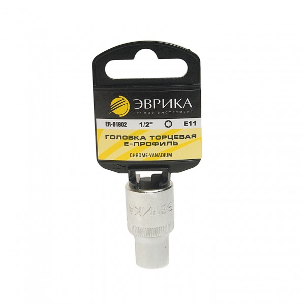 Головка торцевая Е11 1/2" TORX L=40мм (с держателем) ЭВРИКА  1/160 ER-91602H
