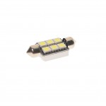 Автолампа C5W (SV8,5) 6 SMD 5050 WHITE 6000K 41мм с блокиратором ошибок CANbus 120лм  24V MEGAPOWER /10 /100 M-70235W-24