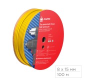 Шланг пневматический 8х15 мм, 100 м, ПВХ композитный, усиленный МАСТАК 685-08100