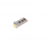 Автолампа T10W (W2,1*9,5d) 1 SMD 5050 WHITE 6000K с блокиратором ошибок CANbus  20лм  24V MEGAPOWER /10 /100 M-70211W-24