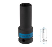 Головка торцевая ударная глубокая двенадцатигранная 1/2, 15 мм KING TONY 443015M