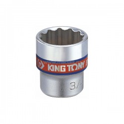 Головка торцевая стандартная двенадцатигранная 3/8, 19/32, дюймовая KING TONY 333019S
