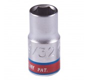 Головка торцевая стандартная шестигранная 1/4, 9/32, дюймовая KING TONY 233509S