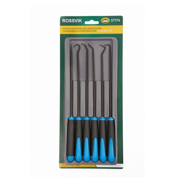 Набор крючков для демонтажа сальников и уплотнителей 6 предметов ST174