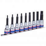 Набор торцевых насадок 1/2, Torx, Т20-Т60 мм, L = 80 мм, 9 предметов KING TONY 4119PR10