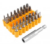 Набор вставок (бит) 1/4, Security hex, TorxTR, Spaner, Torg-Set, Tri-Wing, 33 предмета TOLSEN TT20369