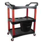 Тележка открытая пластиковая для детейлинга, 3 полки WDK-819