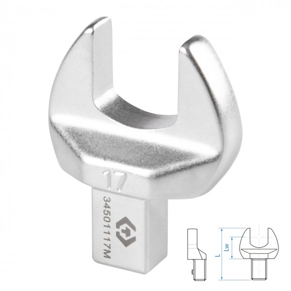 Насадка рожковая серии FIT, 17 мм, 9х12 мм KING TONY 34501117M