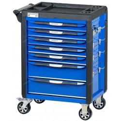 Тележка инструментальная, 7 выдвижных ящиков, с системой защиты от опрокидывания, синяя NORDBERG T7P(B)