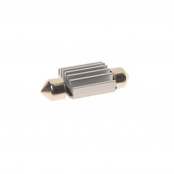 Автолампа C5W (SV8,5) 6 SMD 5050 WHITE 6000K 41мм с блокиратором ошибок CANbus 120лм  24V MEGAPOWER /10 /100