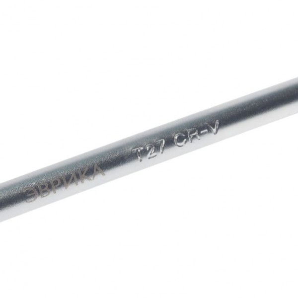 Ключ TORX T27 : Г-образный экстрадлинный ЭВРИКА /1/12/84 ER-76627XL