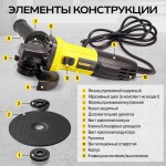 Угловая шлифовальная машина TECHNICOM , 710Вт, 220В, 11000 об/мин, диск 115/125мм TC-EAG115
