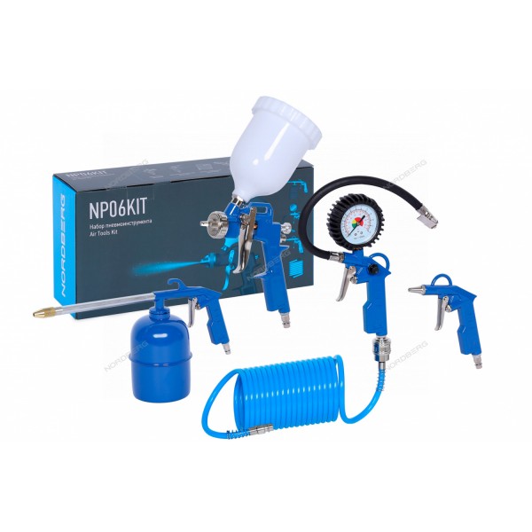 Набор пневмоинструментов, 5 предметов NORDBERG NP06KIT