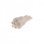 Автолампа T10W (W2,1x9,5d) 4 LED WHITE 6000K 28лм   12V MEGAPOWER /10 /100 M-10313W