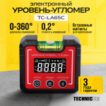 Компактный электронный уровень-угломер с магнитом 65 мм TECHNICOM TC-LA65C