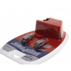 Автолампа T10W (W2,1x9,5d) 1 SMD CREE WHITE блистер с тестером (2 шт) 6000K 80лм   12V MEGAPOWER /1/10/100