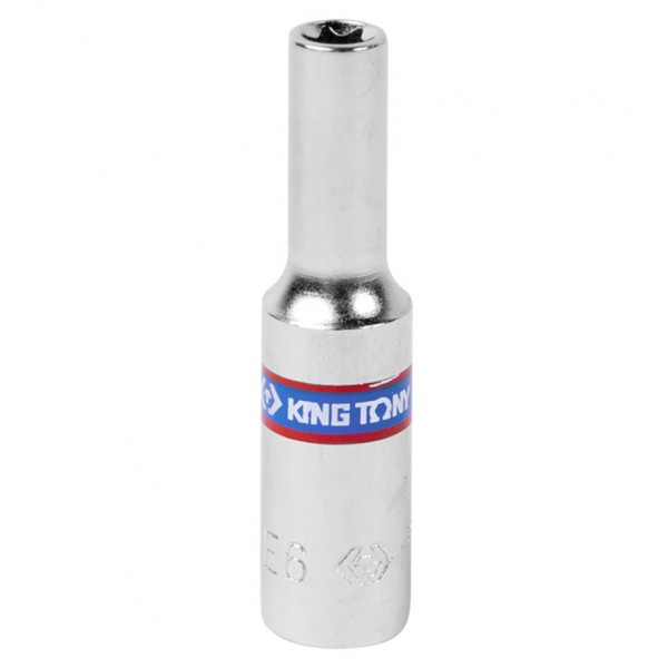 Головка торцевая TORX Е-стандарт 1/4, E6, L = 50 мм KING TONY 227506M