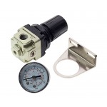 Регулятор давления воздуха : 1/4" (0-10bar) ЭВРИКА /1 ER-AR2000-02