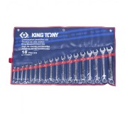 Набор комбинированных ключей, 6-24 мм, 18 предметов KING TONY 1218MR01