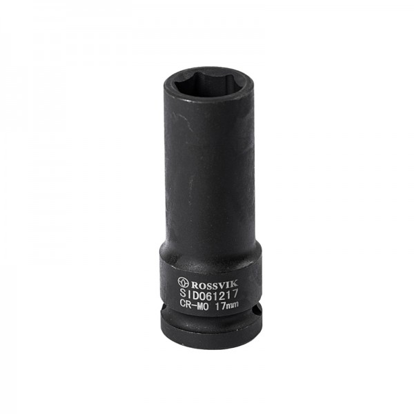 Головка торцевая ударная, глубокая ROSSVIK, 1/2", 17мм SID061217