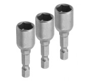 Набор головок для шуруповерта шестигранных 1/4, 8 мм, 48 мм, магнитных, 3 предмета TOLSEN TT77823