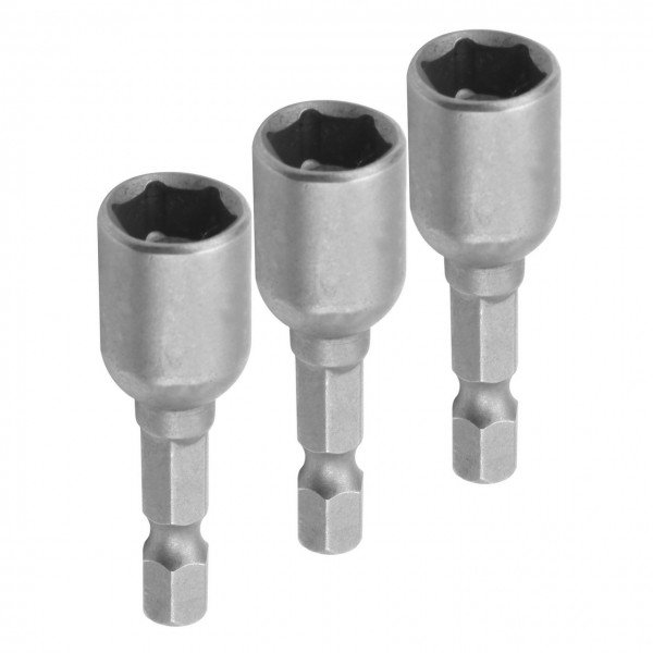Набор головок для шуруповерта шестигранных 1/4, 8 мм, 48 мм, магнитных, 3 предмета TOLSEN TT77823