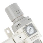 Блок подготовки воздуха 3/8 с влагоотделителем, регулятором и манометром AFW3000-03