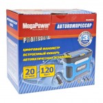 Компрессор  поршневой 150PSI (20л/мин) цифровой манометр LED подсветка автомат. фиксатор давления 12V MEGAPOWER /1/18 M-85010