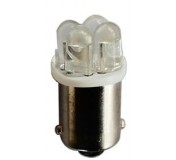 Автолампа T4W (BA9s) 4 LED WHITE 6000K 28лм  24V MEGAPOWER /10 /100