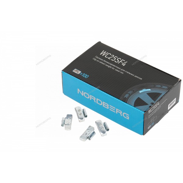 Грузики балансировочные для стальных дисков Fe 25 г, 100 шт. NORDBERG WC25SF4