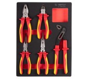 Набор пассатижей и бокорезов диэлектрических, ложемент, 5 предметов KING TONY 9-40605GPV