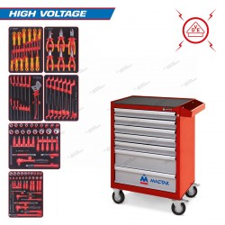 Набор инструментов HIGH VOLTAGE в красной тележке, 117 предметов