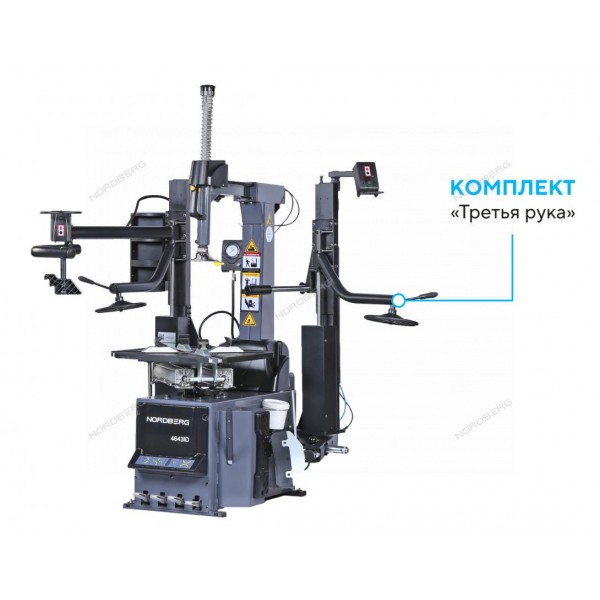 Станок шиномонтажный автомат, инверторный, стол с накладками, 220 В, серый NORDBERG 4643ID (G)