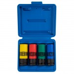 Набор глубоких ударных торцевых головок 1/2, шестигранные, 17, 19, 21, 22 мм KING TONY 44904MP02