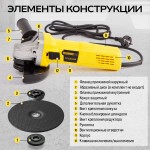 Угловая шлифовальная машина TECHNICOM , 750Вт, 220В, 11000 об/мин, диск 125мм TC-EAG125