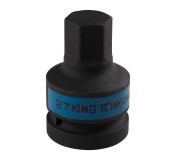Насадка (бита) ударная торцевая 1, HEX, 27 мм, L = 80 мм KING TONY 801527M