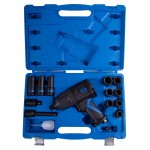 Гайковерт пневматический ударный 1/2, 1356 Нм, с комплектом головок, 15 предметов KING TONY 44803AMP