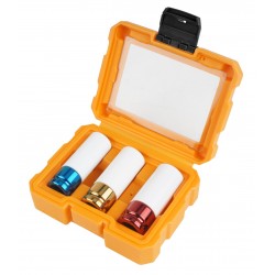 Набор ударных глубоких торцевых головок 1/2, шестигранные, 17, 19, 21 мм TOLSEN TT15510