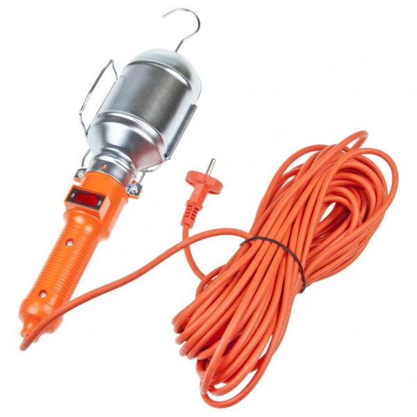 Лампа переносная  под лампу E27 до 60W, 220V, длина провода 15м  MEGAPOWER 1/12 M-22015