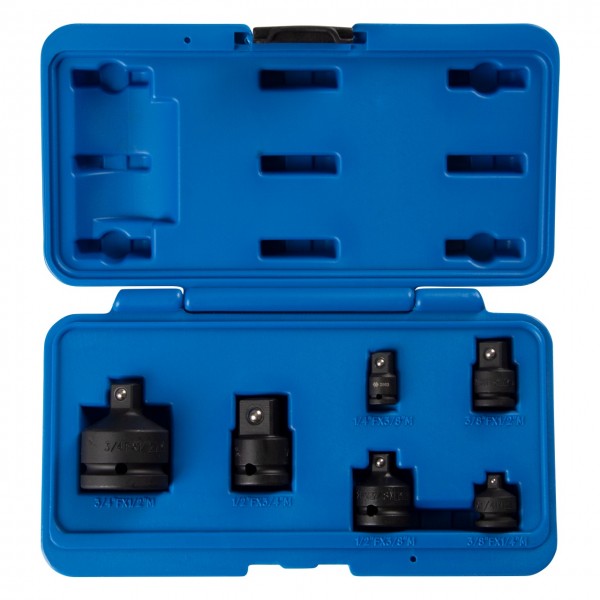 Набор переходников ударных 1/4, 3/8, 1/2, 3/4, 6 предметов, кейс KING TONY 786P06