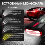 Пусковое устройство c компрессором 12В, 12 000 мАч, 600/1200А iCartool IC-JSD12P