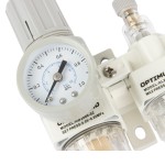 Блок подготовки воздуха 1/4 с фильтром, манометром, маслораспылителем и регулятором давления AC2010-02