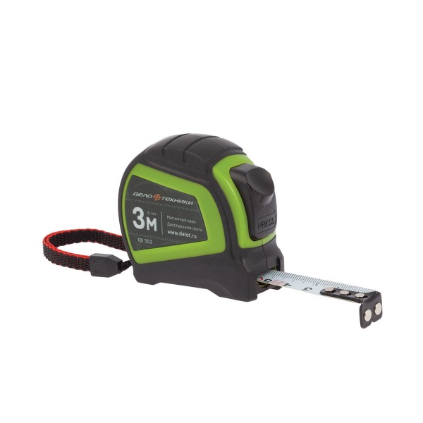 Рулетка в обрезиненном корпусе 3м×16мм 101303