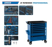 Набор инструментов 251 предмет, DRIVE, в синей тележке KING TONY 9G38-251MRVB