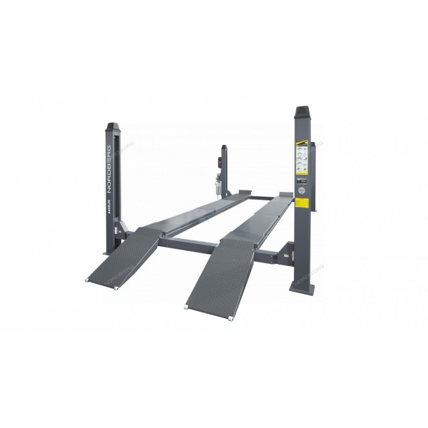 Подъемник четырехстоечный 5 т, без траверсы, для сход-развала, электростопоры, серый NORDBERG 4450J_EG