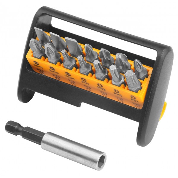Набор вставок (бит) 1/4, PH, PZ, Torx, 15 предметов TOLSEN TT20365