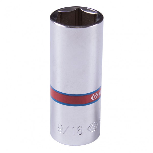 Головка торцевая глубокая шестигранная 1/4, 9/16, дюймовая KING TONY 223518S