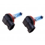 Автолампа H11 (55) PGJ19-2 BLUE WHITE 4300K  (бокс, 2шт) 12V MEGAPOWER /1/10 M-37033008